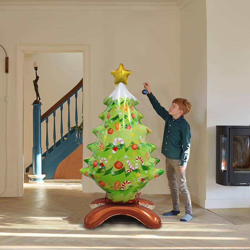 Large Standing Star Christmas Tree Foil Balloon Decoration