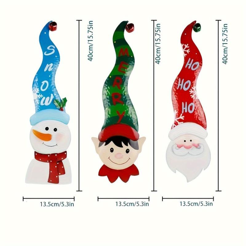 3pcs Christmas Garden Stakes Snowman Santa Claus Christmas Yard Signs