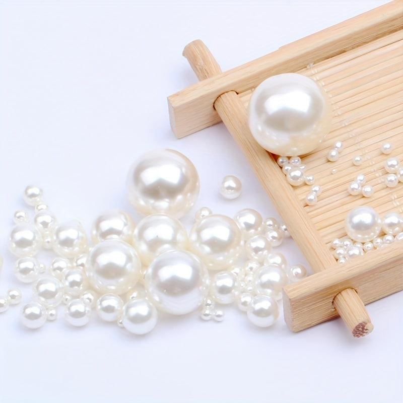 300pcs Mini Simulation Pearl Decoration Cream Pearls for Jewelry Making