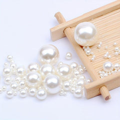 300pcs Mini Simulation Pearl Decoration Cream Pearls for Jewelry Making