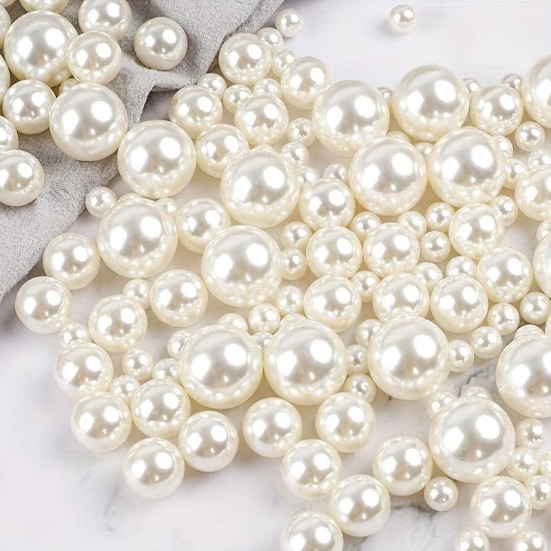 300pcs Mini Simulation Pearl Decoration Cream Pearls for Jewelry Making