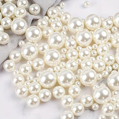300pcs Mini Simulation Pearl Decoration Cream Pearls for Jewelry Making