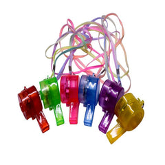12pcs Plastic Colorful Whistles 3 Modes Glow In The Dark Fun Party Favors