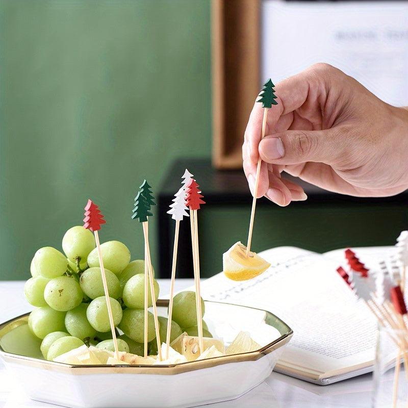 100pcs 11 Christmas Tree Bamboo Sticks for Party Supplies