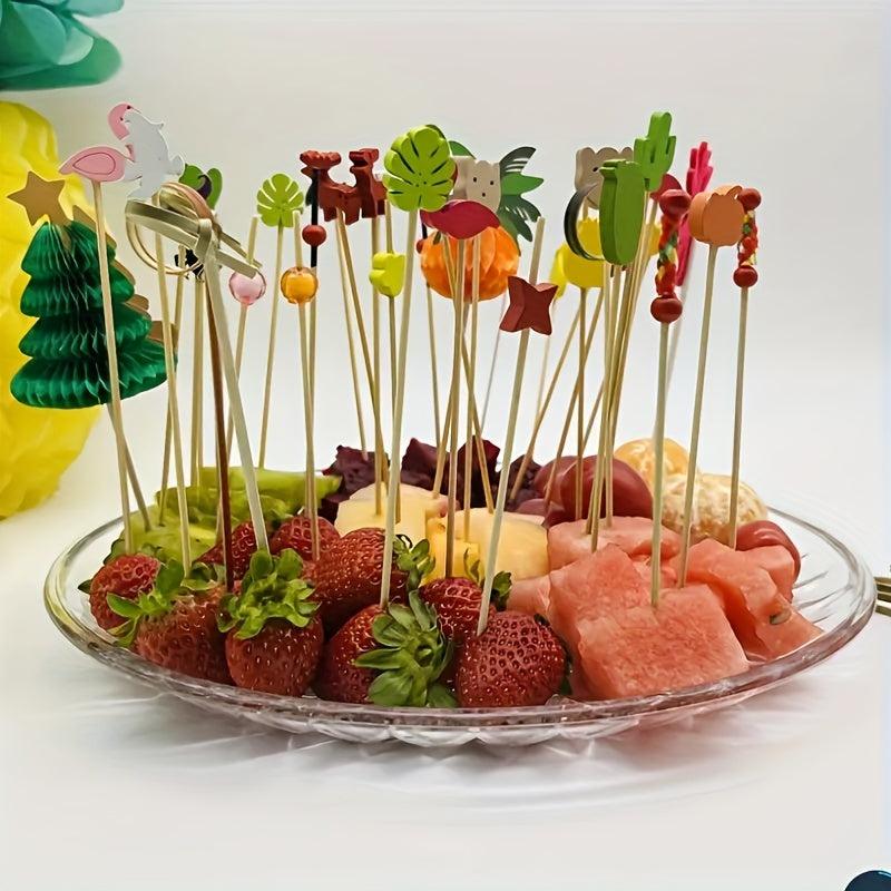 100pcs 11 Christmas Tree Bamboo Sticks for Party Supplies