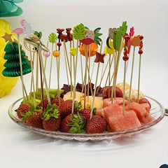 100pcs 11 Christmas Tree Bamboo Sticks for Party Supplies