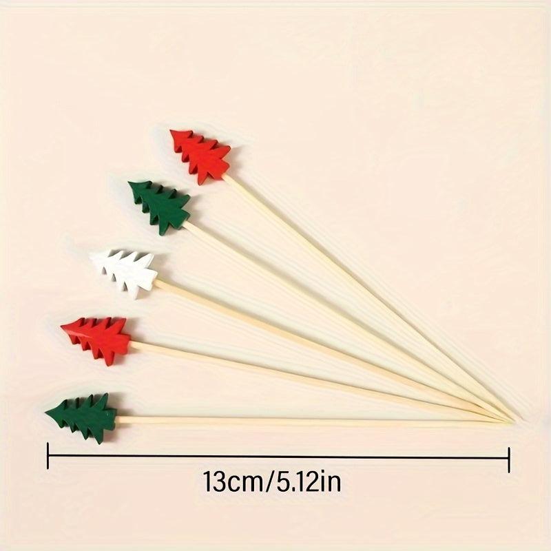 100pcs 11 Christmas Tree Bamboo Sticks for Party Supplies