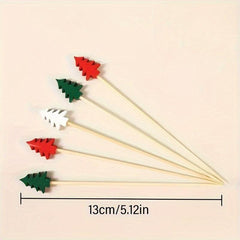 100pcs 11 Christmas Tree Bamboo Sticks for Party Supplies