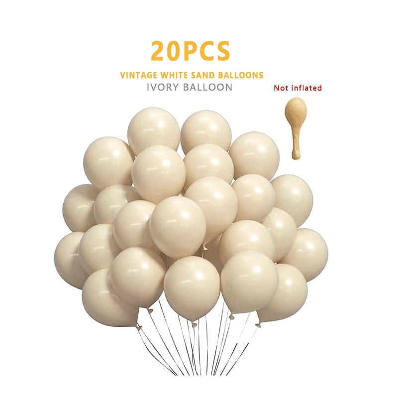 20pcs 10in Ivory Latex Balloon Party Decoration Balloon