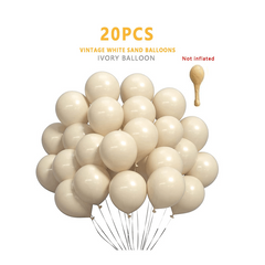 20pcs 10in Ivory Latex Balloon Party Decoration Balloon