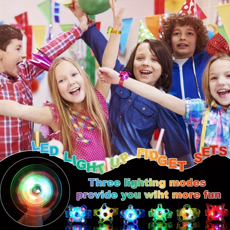 7pcs LED Light Up Fidget Spinner Bracelets Watches Party Favors