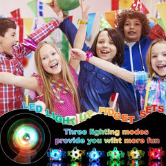 7pcs LED Light Up Fidget Spinner Bracelets Watches Party Favors