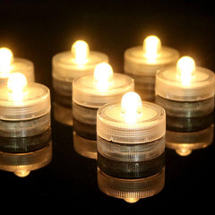 12PCS Submersible LED Lights Waterproof Tea Lights Underwater Light Pond&Fishing