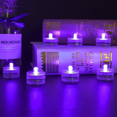 12PCS Submersible LED Lights Waterproof Tea Lights Underwater Light Pond&Fishing