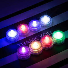 12PCS Submersible LED Lights Waterproof Tea Lights Underwater Light Pond&Fishing