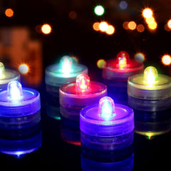 12PCS Submersible LED Lights Waterproof Tea Lights Underwater Light Pond&Fishing