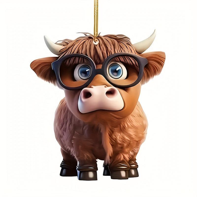 Cow Christmas & Year Pendant Decorations - Tree Ornament & Party Supplies
