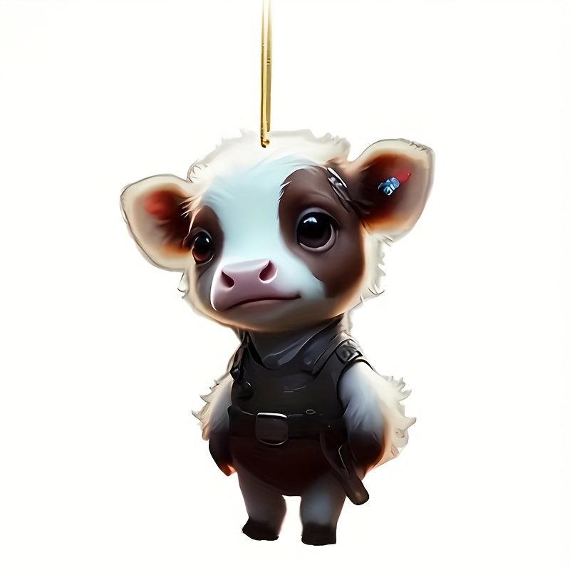 Cow Christmas & Year Pendant Decorations - Tree Ornament & Party Supplies