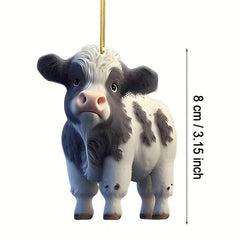 Cow Christmas & Year Pendant Decorations - Tree Ornament & Party Supplies