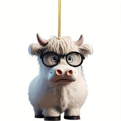 Cow Christmas & Year Pendant Decorations - Tree Ornament & Party Supplies