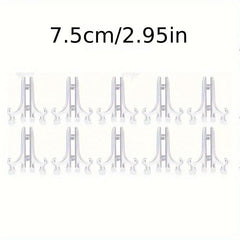 10pcs Mini Painting Stand Holder Plastic Plate Stand For Display