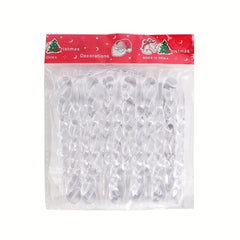 12pcs Christmas Ice Strip Pendants Threaded Decorations 13cm Home Gift