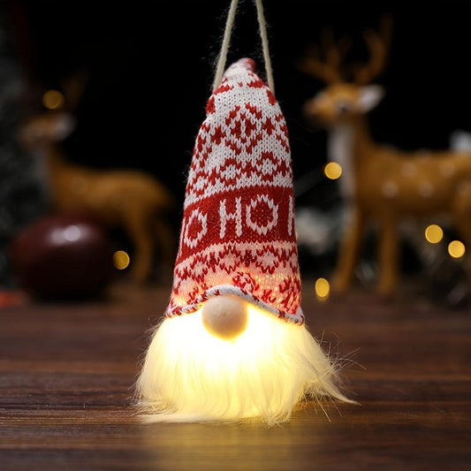 Christmas Fabric Luminous Doll Pendant No Face