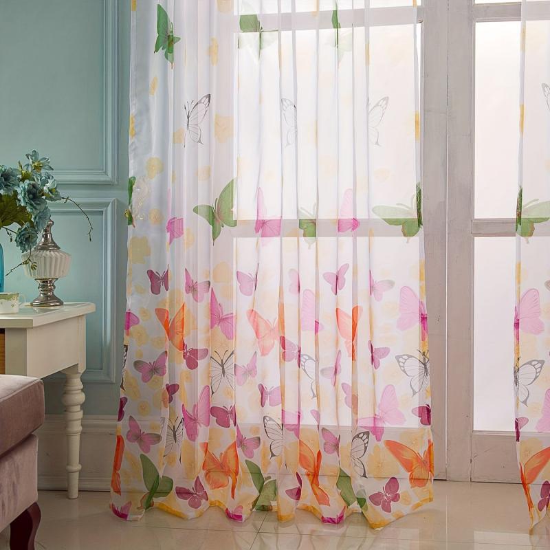 Colorful Butterfly Mesh Curtain Party Background Decoration