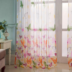 Colorful Butterfly Mesh Curtain Party Background Decoration