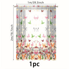 Colorful Butterfly Mesh Curtain Party Background Decoration