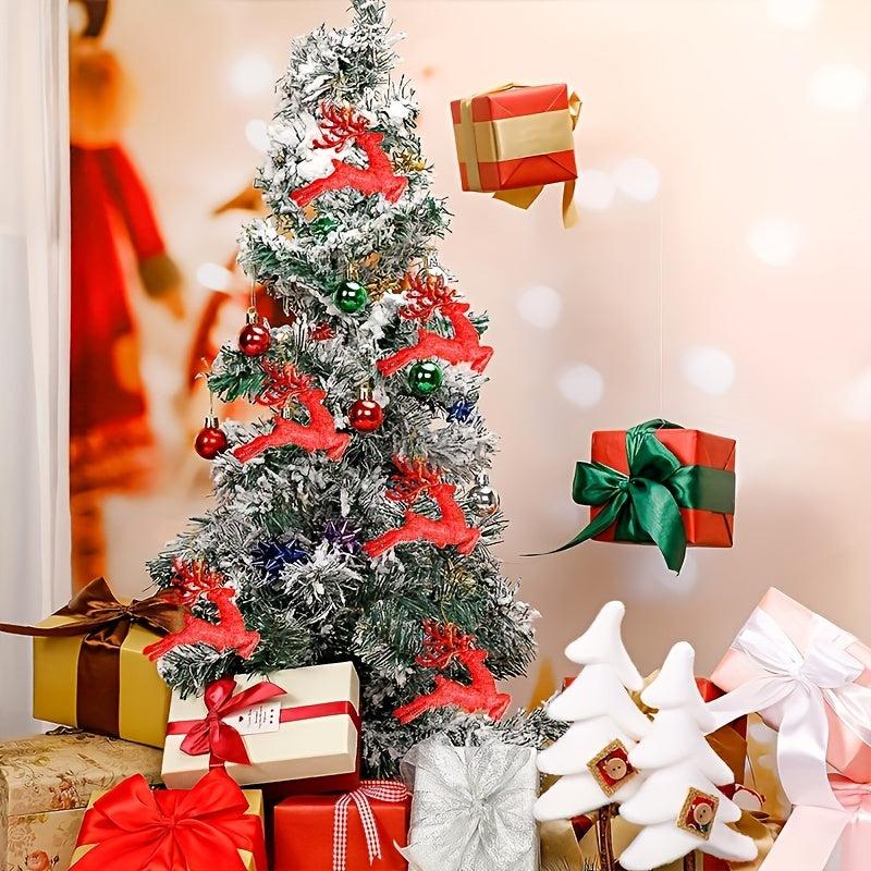 6pcs Red Reindeer Christmas Tree Hanging Decoration Supplies