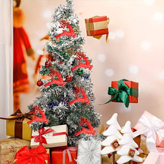 6pcs Red Reindeer Christmas Tree Hanging Decoration Supplies