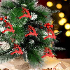 6pcs Red Reindeer Christmas Tree Hanging Decoration Supplies