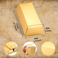15pcs Large Brick Gift Boxes Christmas Golden Bar Boxes