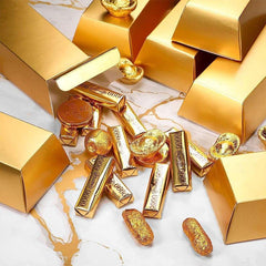15pcs Large Brick Gift Boxes Christmas Golden Bar Boxes