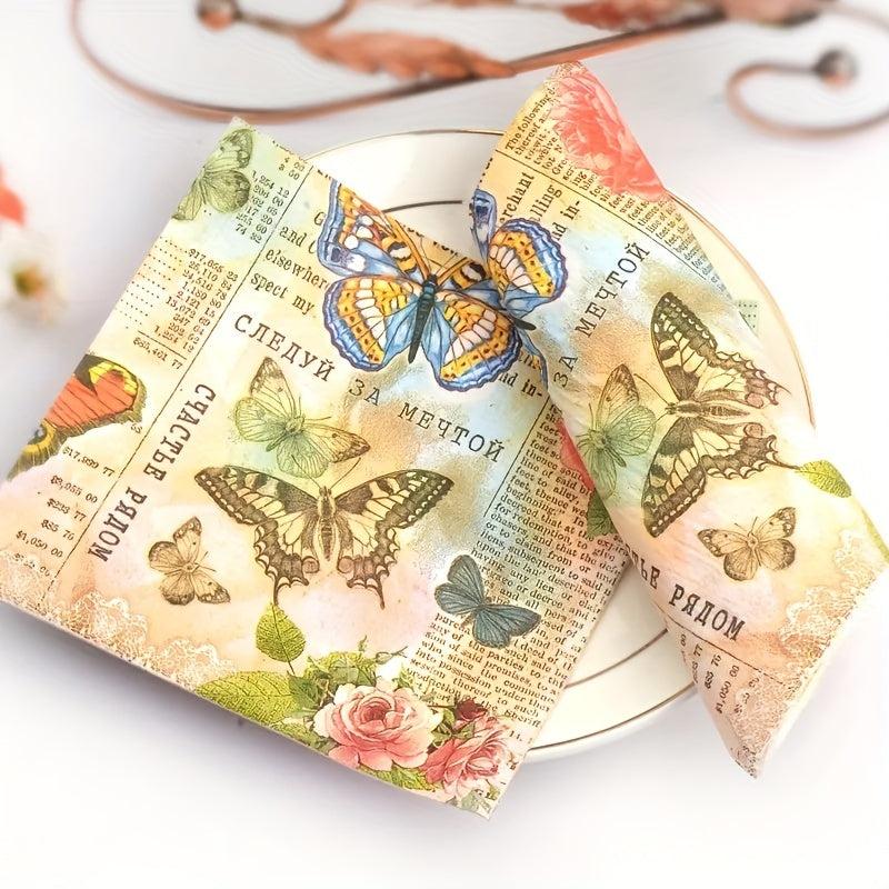 20pcs Colorful Floral Napkins for Mother's Celebrations