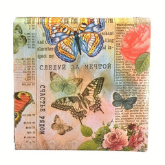 20pcs Colorful Floral Napkins for Mother's Celebrations