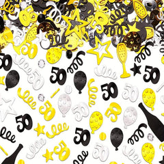 Golden Silvery Balloon Wine Glass Birthday Sprinkle Confetti