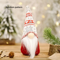 Christmas Gnome Ornament Standing Mini Santa Long Beard