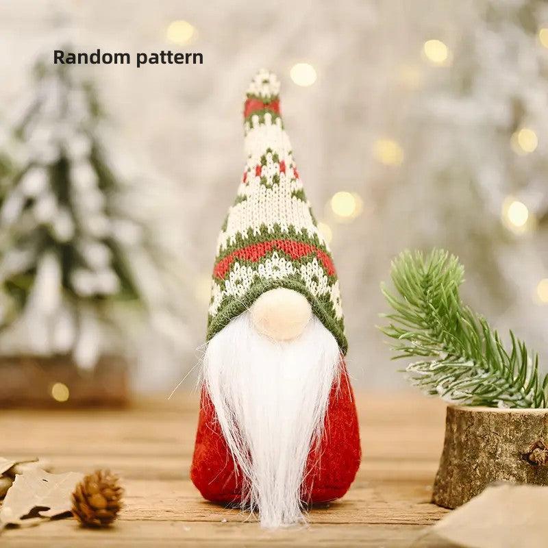Christmas Gnome Ornament Standing Mini Santa Long Beard