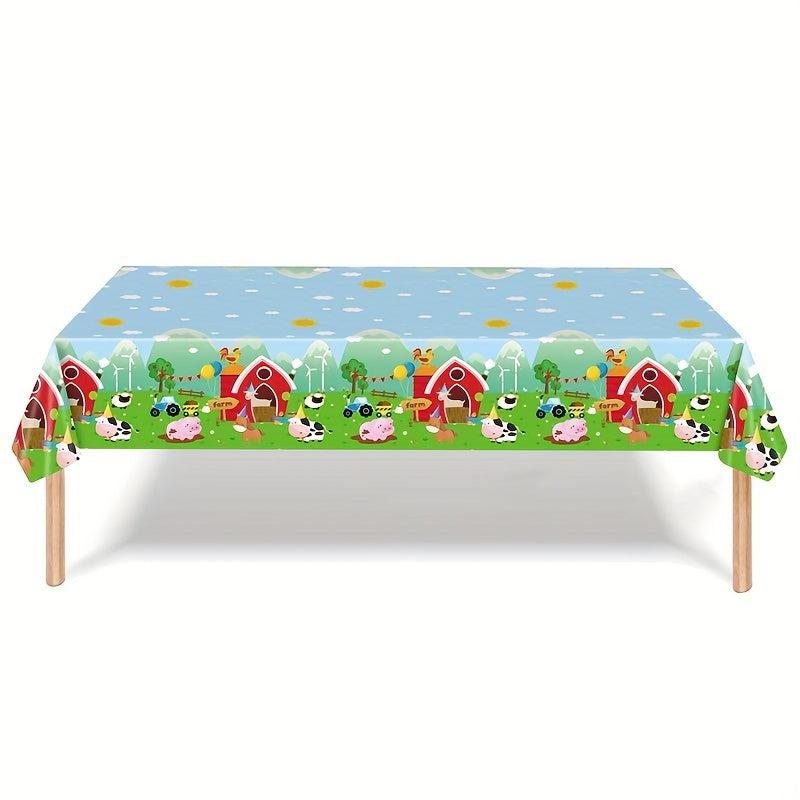 Farm Animal Birthday Party Tablecloth