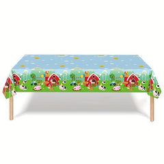 Farm Animal Birthday Party Tablecloth