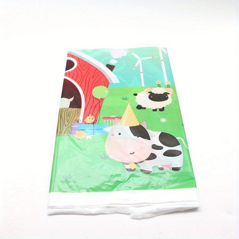 Farm Animal Birthday Party Tablecloth