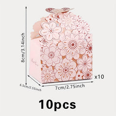 10pcs Butterfly Wedding Candy Box for Party Supplies