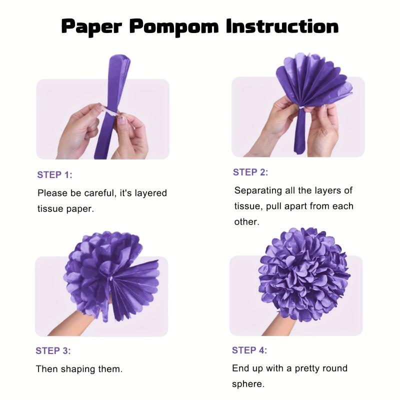 12 Champagne Tissue Paper Poms Creamy Paper Flowers For Celebrations