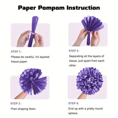 12 Champagne Tissue Paper Poms Creamy Paper Flowers For Celebrations