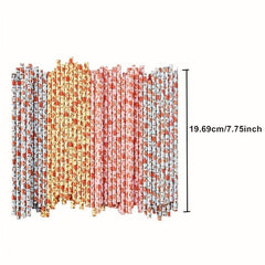100pcs Mix Floral Paper Straws Eco Friendly Party Straws Vintage Designs