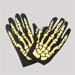 Night Glow Skeleton Claw Mitten Gloves