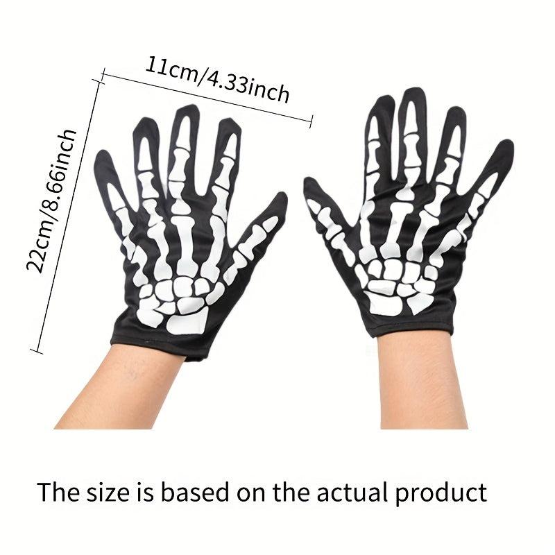 Night Glow Skeleton Claw Mitten Gloves