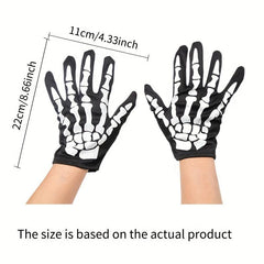 Night Glow Skeleton Claw Mitten Gloves